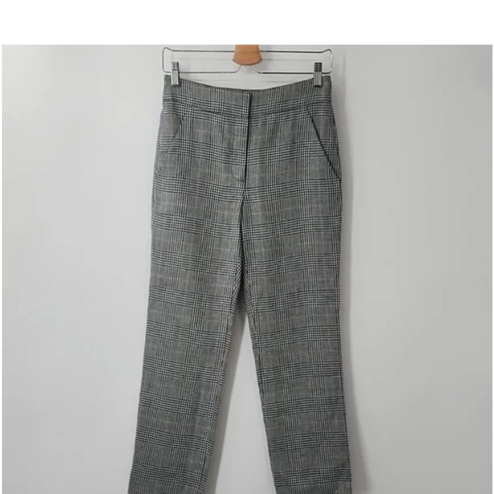 Veronica Beard Navy Multi Plaid Gemini Cigarette Cropped Pants – Size 10 - Picture 4 of 11